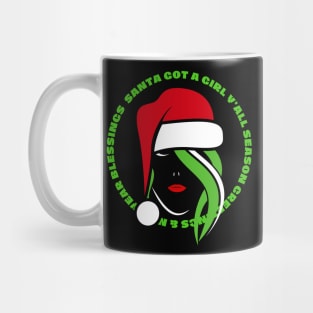 Lady In Santa Hat Mug